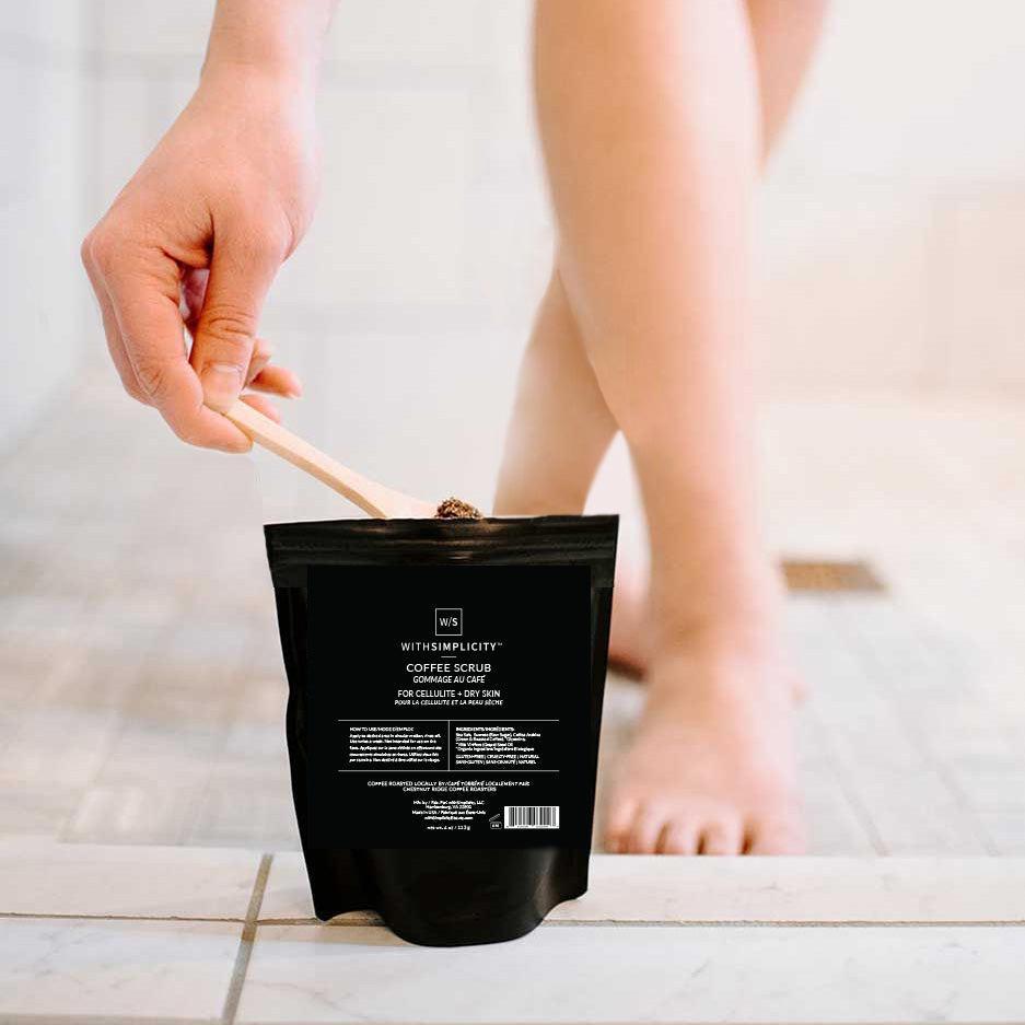 withSimplicity natural coffee body scrub