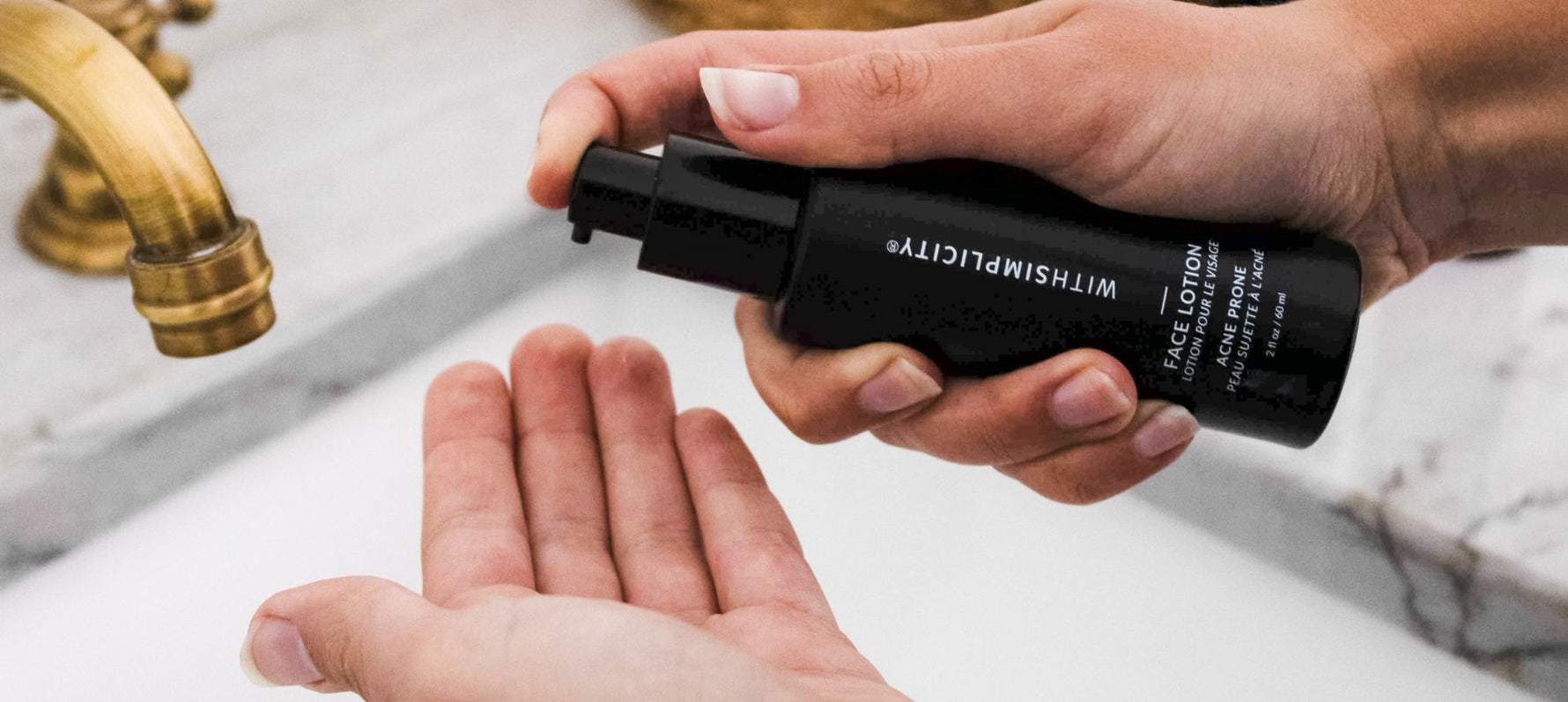 Acne-Prone Face Lotion with Sea Buckthorn Oil Over sink 