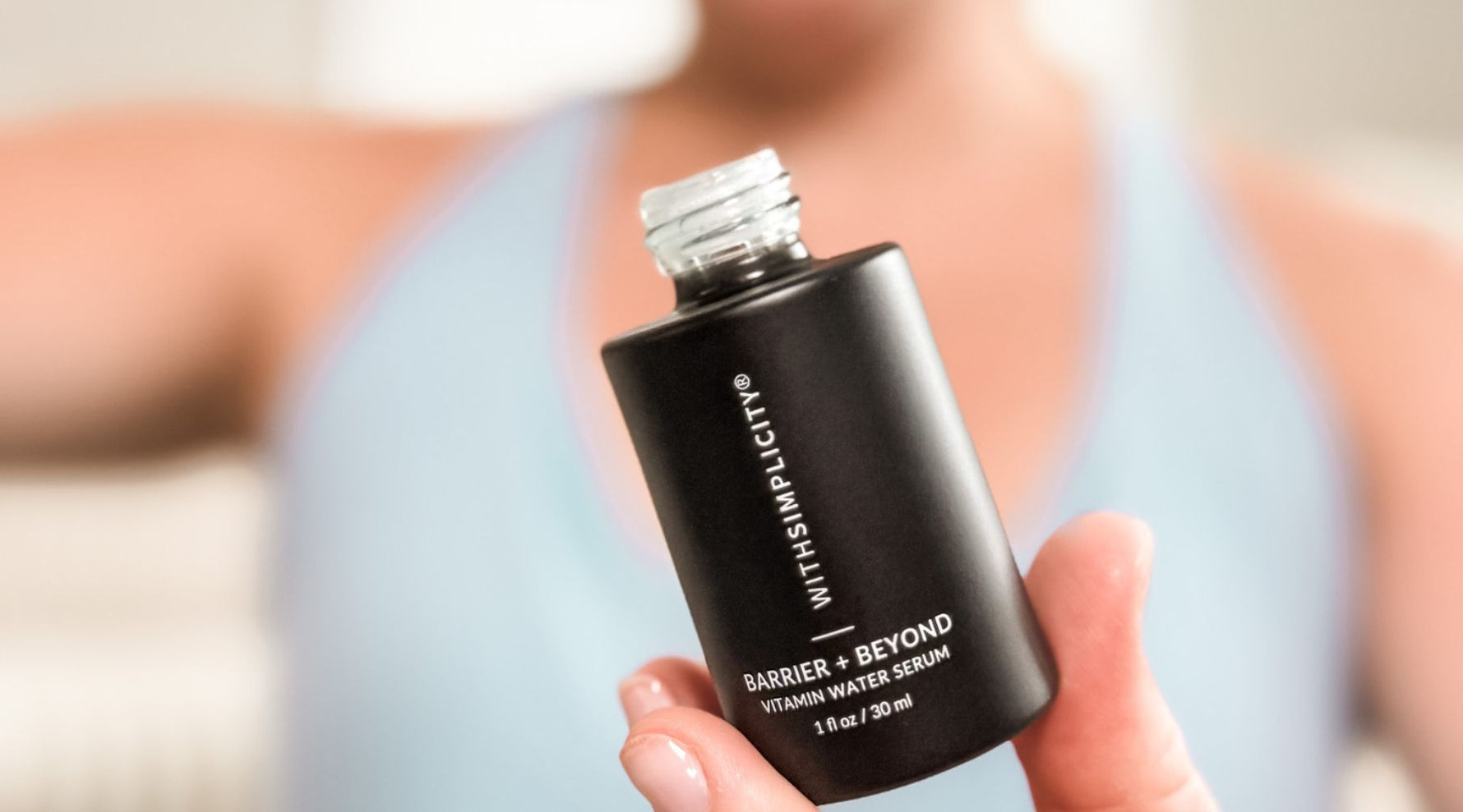 close up of withSimplicity natural clean barrier repair serum
