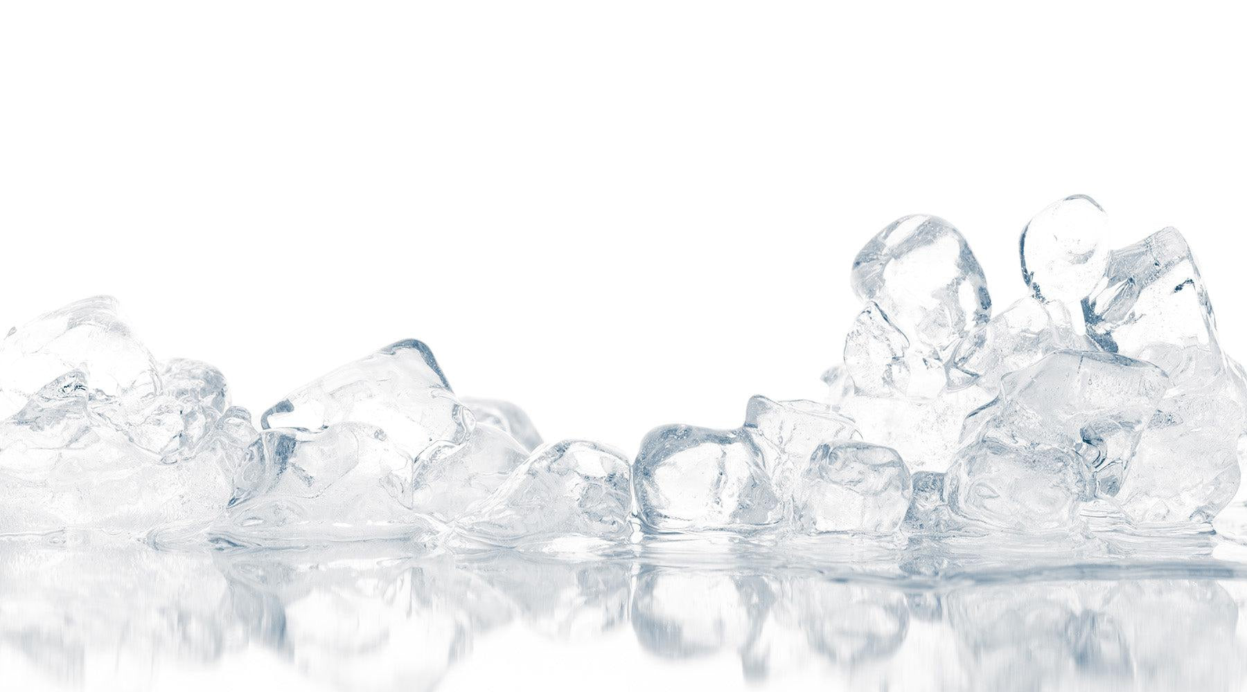 Clusters of ice cubes