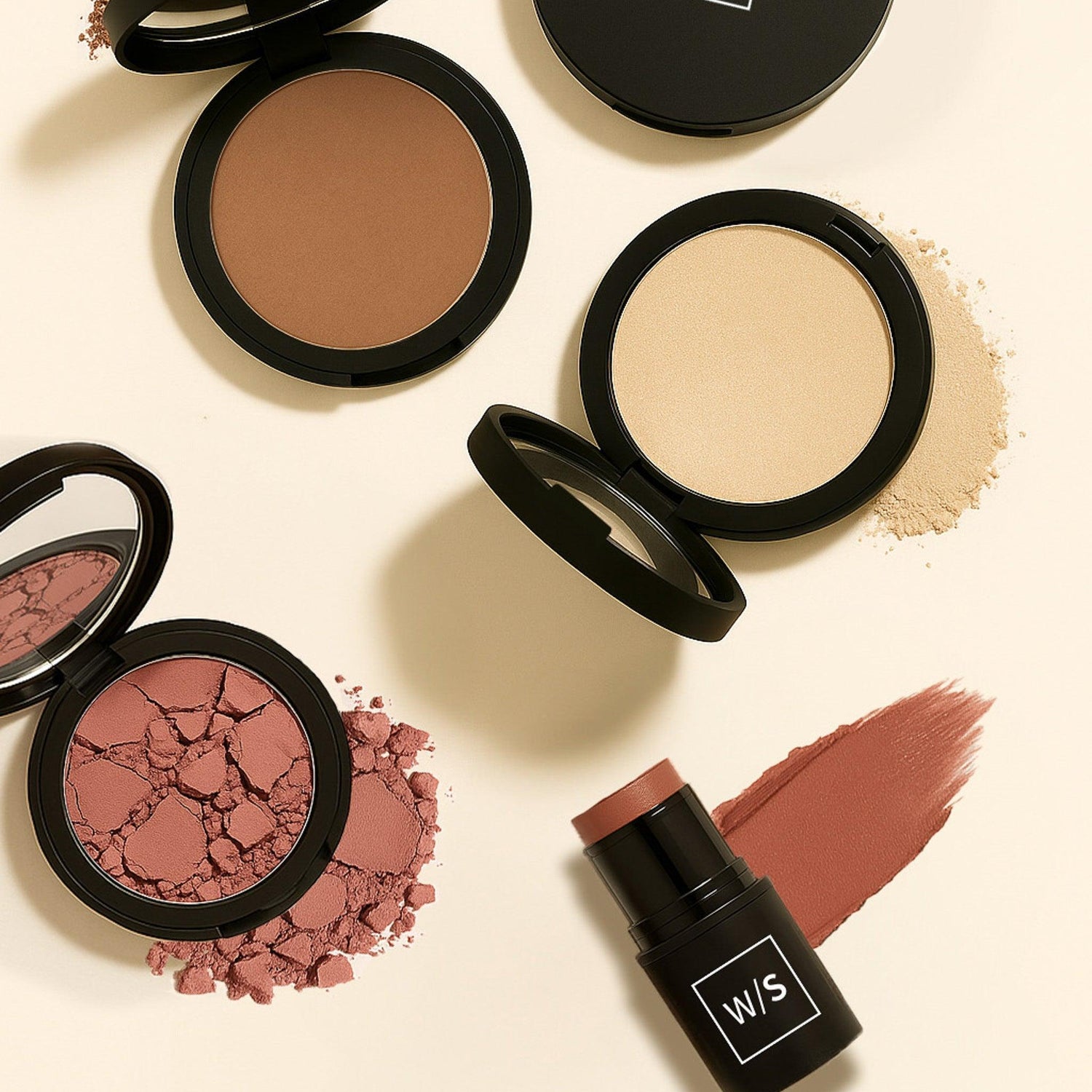 withSimplicity natural and clean blush, bronzer, and highlighter