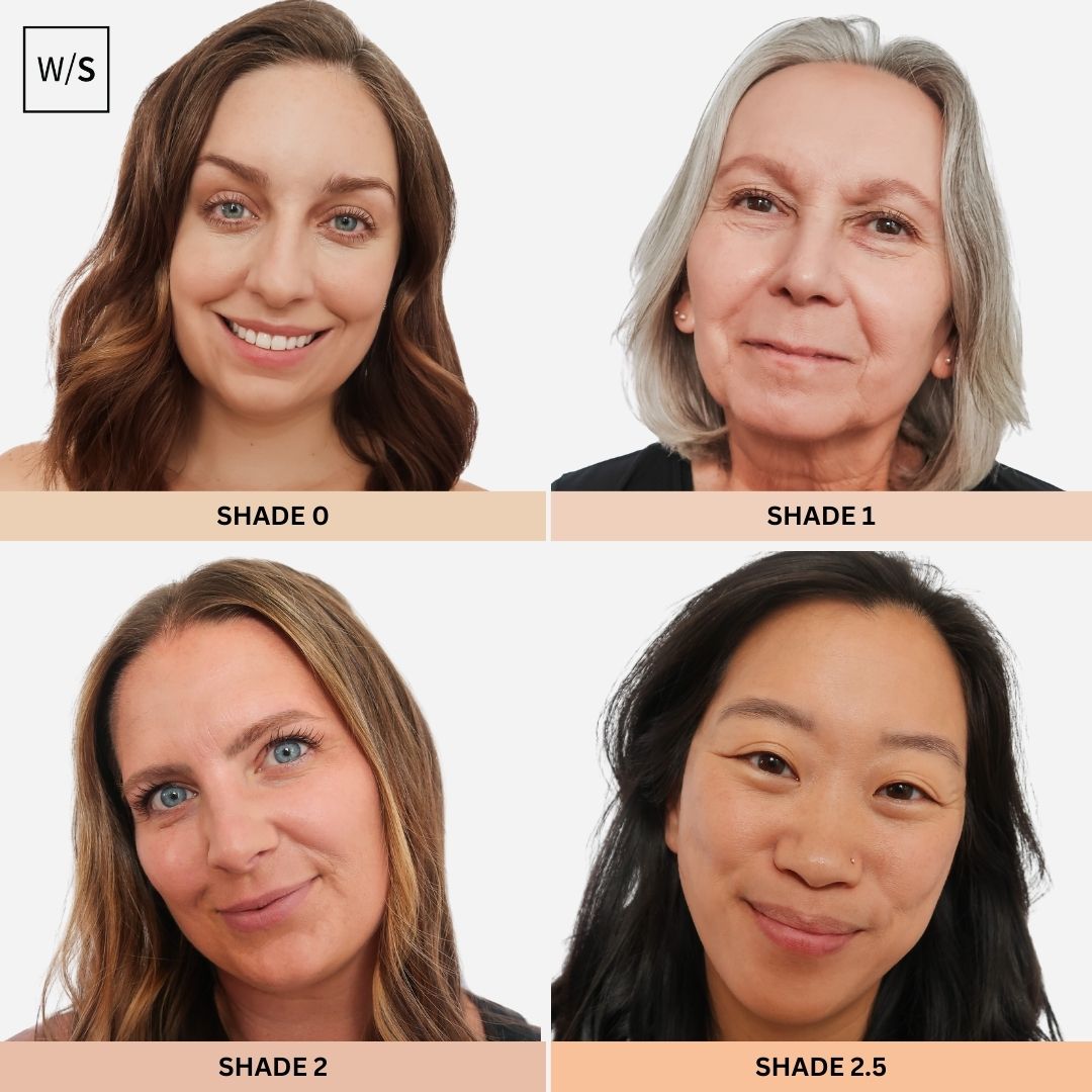 withSimplicity Liquid Foundation Shades 0-2.5 Faces