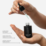 withSimplicity Barrier & Beyond Vitamin Water Serum. Key benefits include providing instant hydration, enriching the skin with vitamins A, C, C, E, and K, and promoting a strong and healthy skin barrier