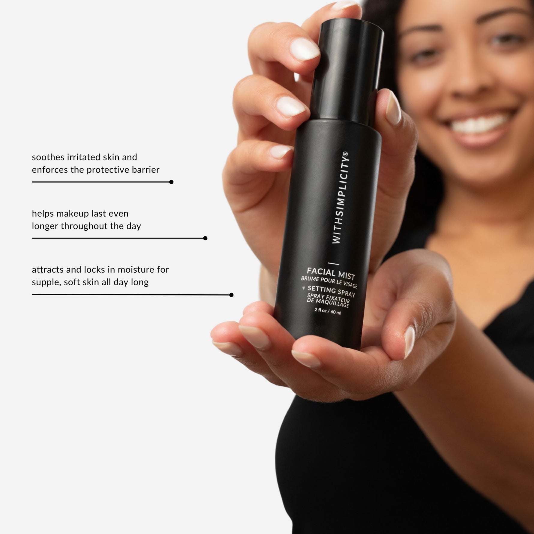 withSimplicity Natural Organic Facial Mist and Natural Makeup Setting Spray