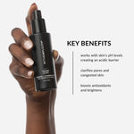 withSimplicity Natural Organic Toner for Normal/Combination Skin. Text on image: rebalances skin's pH levels, creating an acidic barrier, gently clears blocked and clogged pores, and calms inflammation and boosts antioxidants
