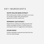 withSimplicity Natural Organic Toner for Normal/Combination Skin. Key ingredients are white willow bark extract, Peppermint Leaf Extract, and Sugar Maple Extract