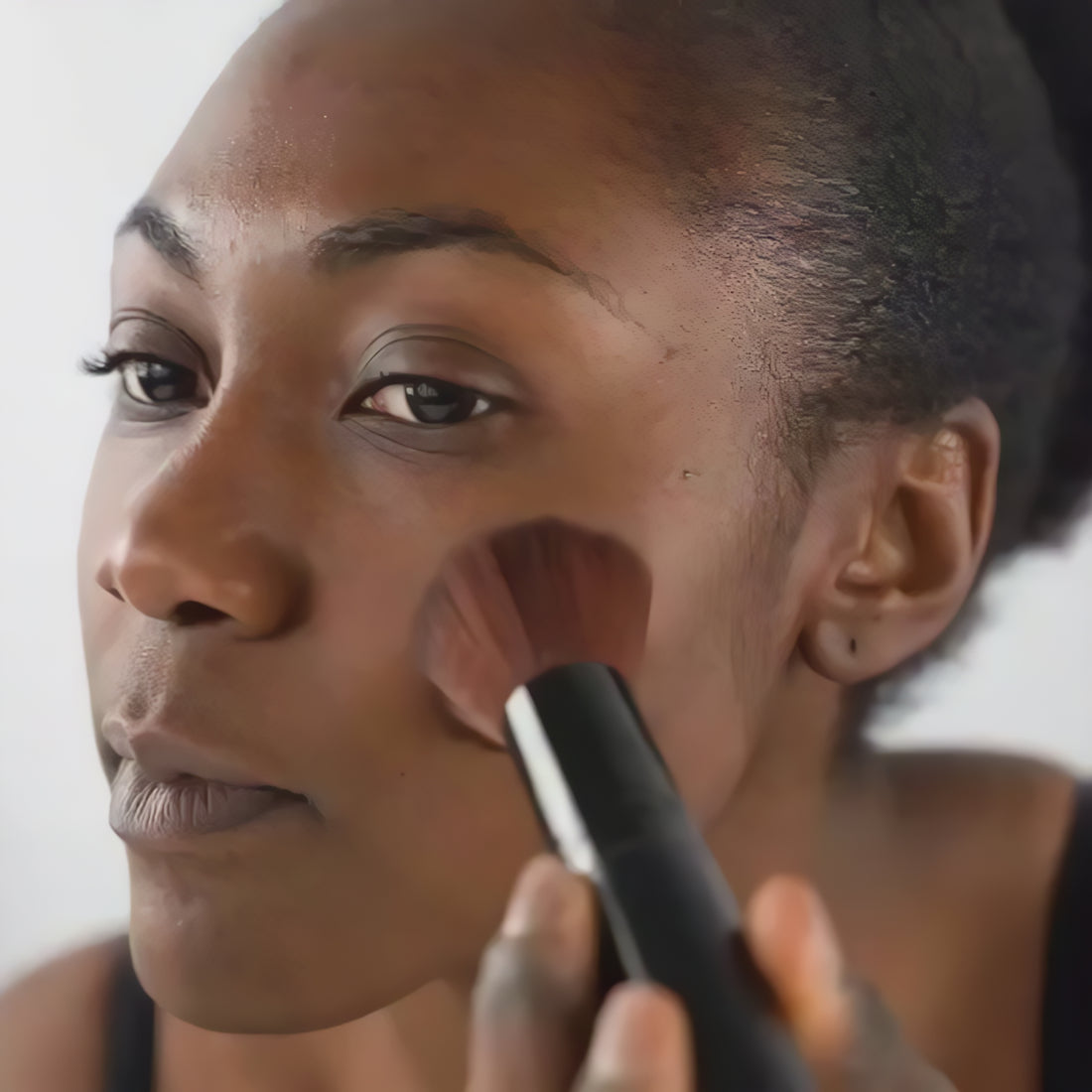 Video of three different models of different skin tones applying withSimplicity natural Liquid Foundation