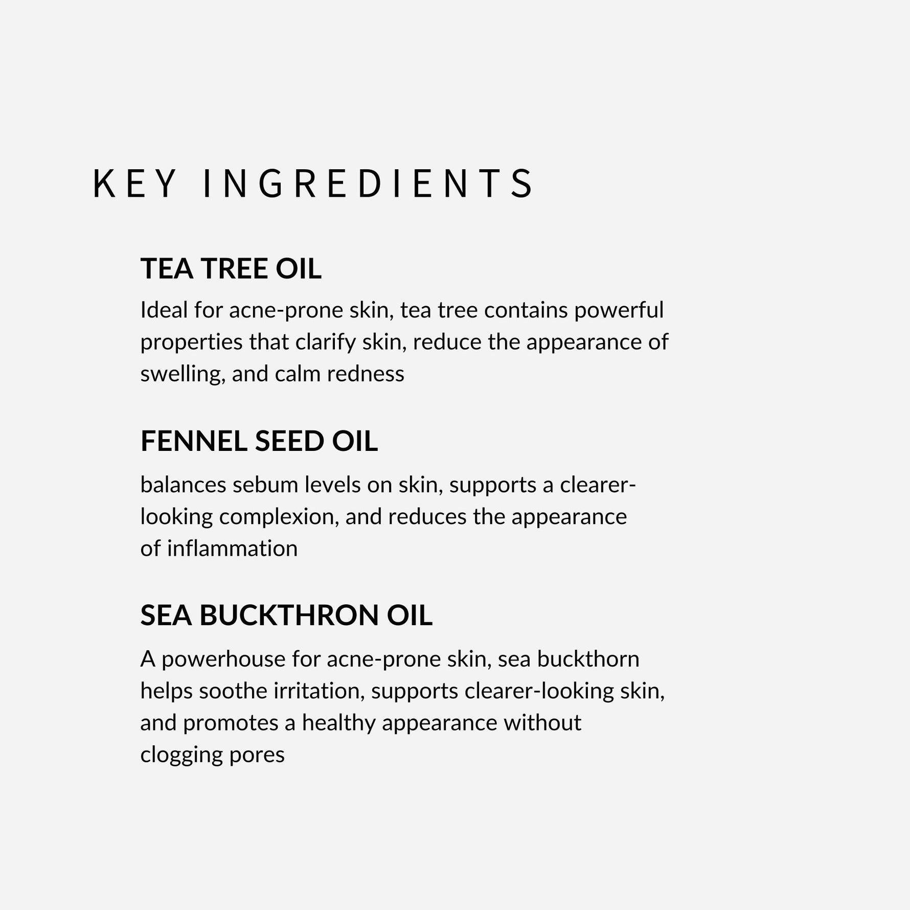 withSimplicity natural acne treatment with tea tree oil, fennel seed oil, and sea buckthorn oil