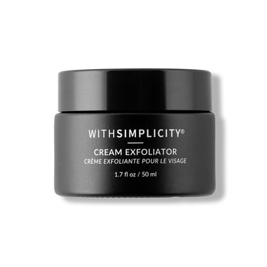 withSimplicity natural cream exfoliator with glycolic acid