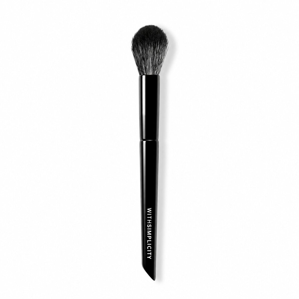 withSimplicity black Highlighter makeup brush on white background