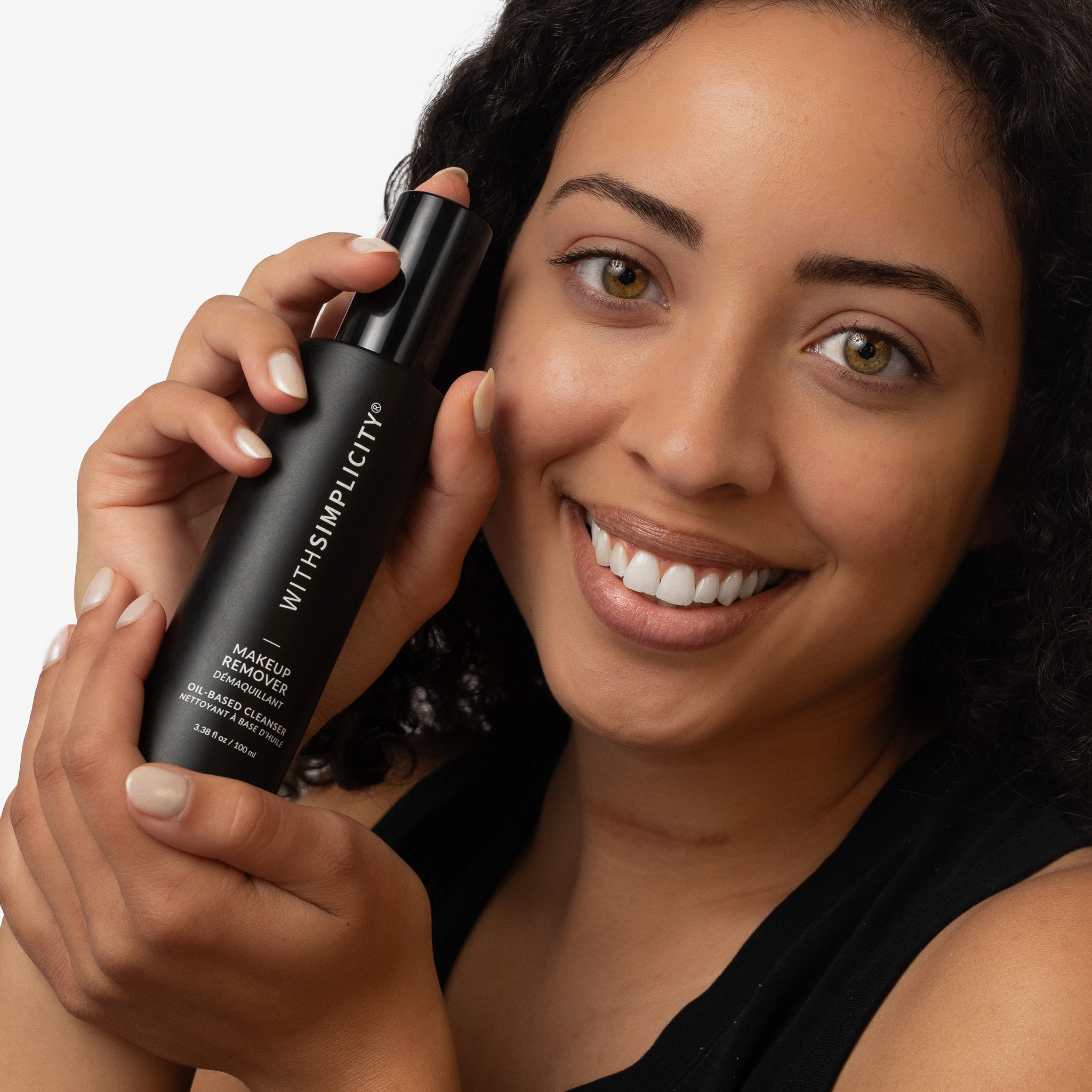 withSimplicity Natural Makeup Remover and oil-based cleanser