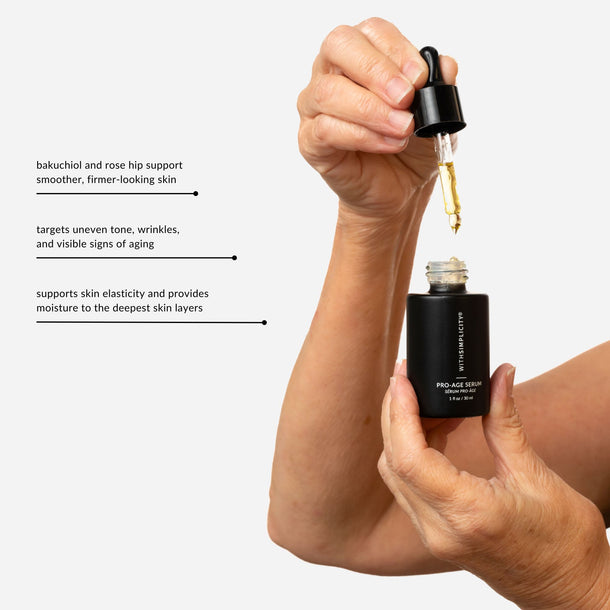 withSimplicity natural serum with bakuchiol for aging skin