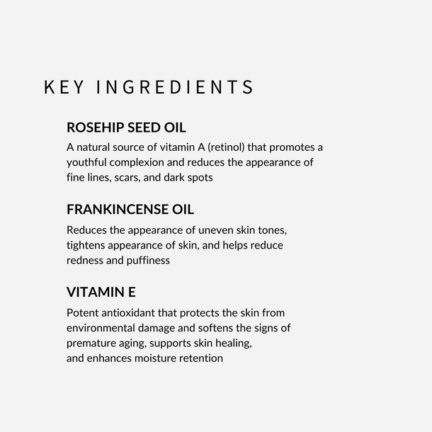 withSimplicity natural under eye treatment for circles and fine lines. Key ingredients include rosehip seed oil, frankincense oil, and vitamin E.