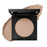 neutral beige natural cream concealer in black square compact