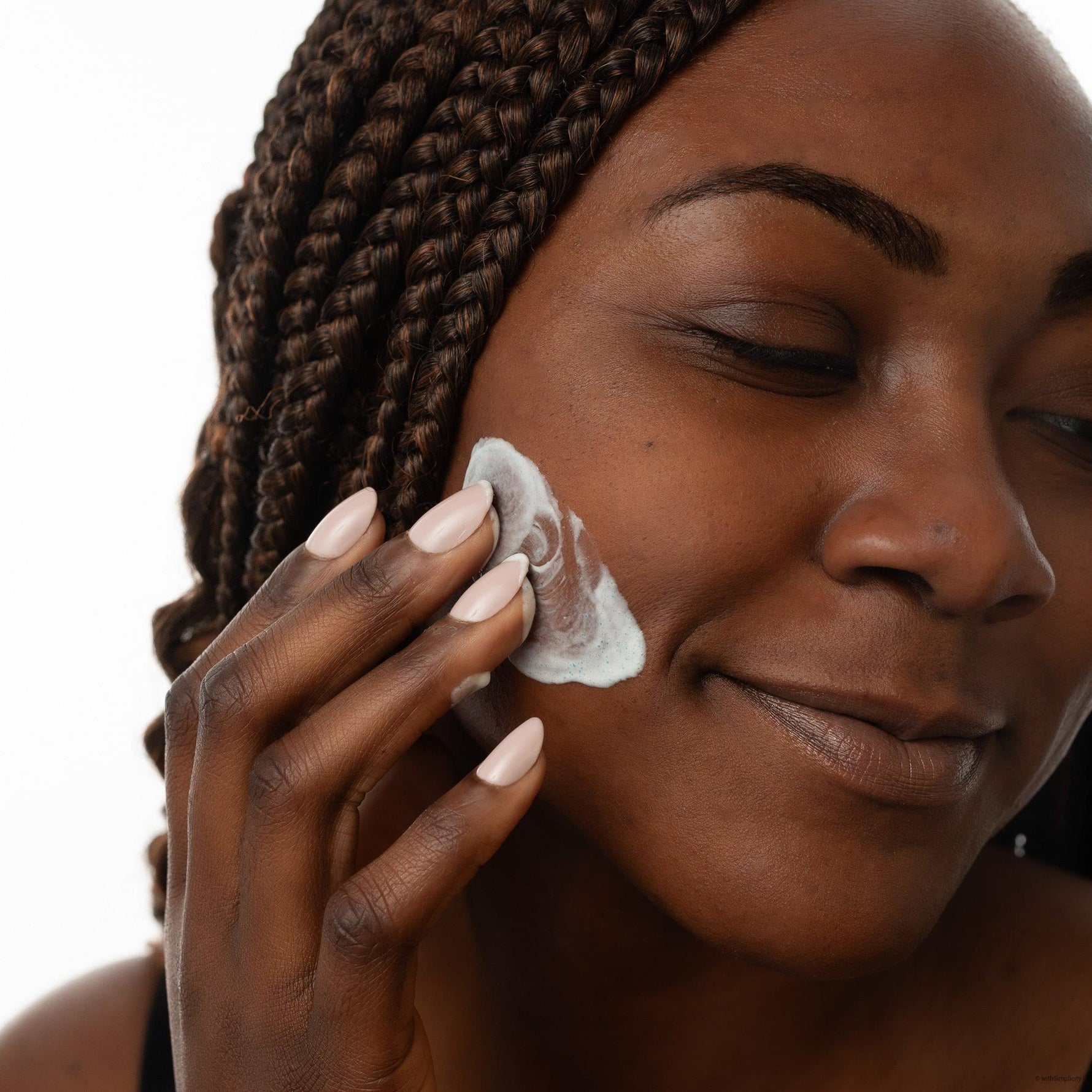 withSimplicity natural cream exfoliator with glycolic acid