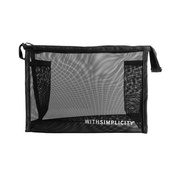withSimplicity Large Mesh Cosmetic Bag with logo